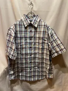 SEAN JOHN 半袖シャツ　チェック柄 ショーンジョン　Lのサムネイル