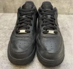 極美品 ナイキ 本革 NIKE エアフォースワン 28.5トリプル ブラック 黒