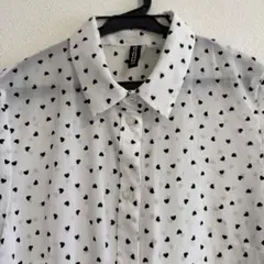 H&M ハート模様 長袖シャツ　36サイズ　レディースS〜M