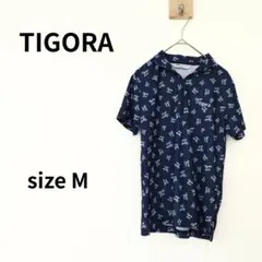 TIGORA　半袖ハーフジップカットソー　Mサイズ　1341