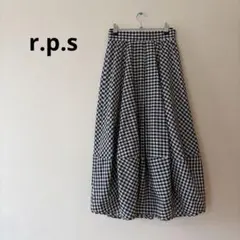 rps ロングスカート　コクーンスカート　チェックr.p.s アールピーエス