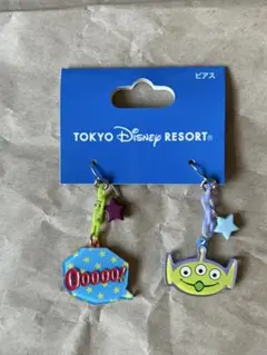 東京ディズニーリゾート　トイストーリー　リトルグリーンメン　ピアス　チェーン