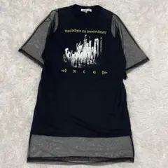 美品 McQ アレキサンダーマックイーン メッシュグラフィックドレス　ワンピース