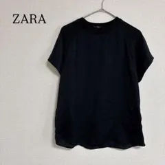 ザラ 半袖Tシャツ トップス カットソー シアーブラウス M シースルー 黒のサムネイル