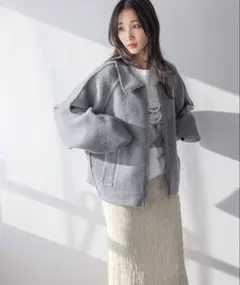 LOWRYSFARM エリZIPニットブルゾン