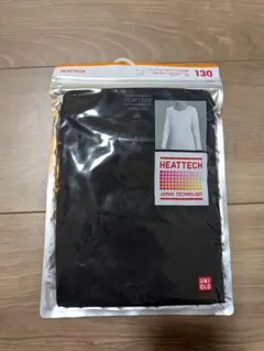 ヒートテックUネックT(九分袖)　130サイズ　黒