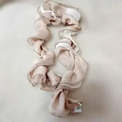 CARAMELLA ベージュ シフォンシャーリングスカーフ