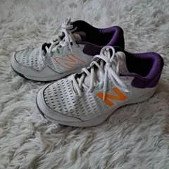 New Balance レディース スニーカー ホワイト パープル