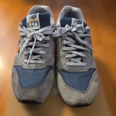 New Balance 996 スニーカー グレー/ネイビー/オレンジ
