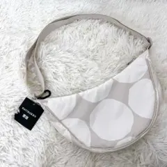 【新品】 ユニクロ マリメッコ サークルショルダーバッグ ライトグレー系