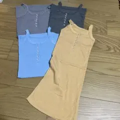 1点販売ノースリーブキャミソール4色