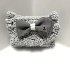 ハンドメイド(432) 手編み かぎ針編み　ポーチ　小物・カード入れ　フリル
