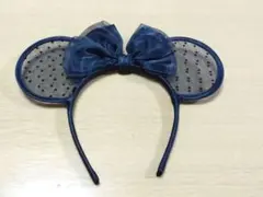 【即購入OK】ディズニー　ミニーカチューシャ　シースルーカチューシャ(黒ドット)