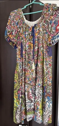 Tsumori Chisato 花　キノコ　ワンピース　シルクのサムネイル