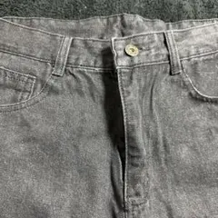 ダークグレー スリムフィット デニムパンツ