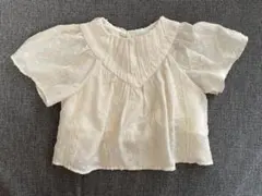 【美品】ザラベビー　刺繍レース半袖トップス 86cm