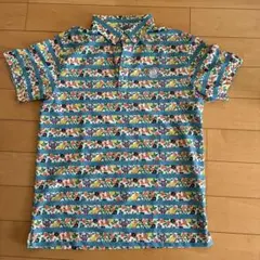 JACK BUNNY 花柄ストライプポロシャツ