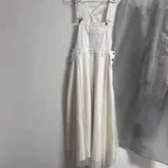 チュールドッキングデニムフレアジャンスカ