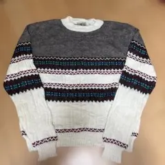 値*ダ様 90s ルーマニア製　ヴィンテージ　総柄ニットセーター 古着　バーズアのサムネイル