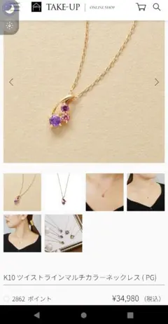 TAKE- UP 不思議の国のアリス ディズニー ネックレス ピアス k10PG ふしぎの国のアリス ネックレス TAKE- UP 不思議の国のアリス