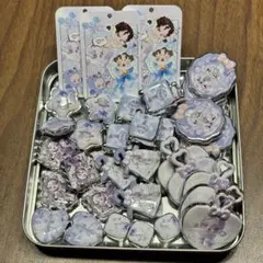 パープル系キャラクターアクリルビーズセット　SPちゃん