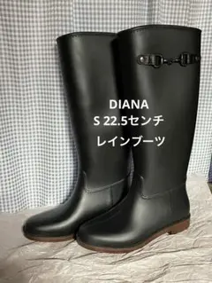 極美品 フェラガモ レインブーツ ロングブーツ バックジップ ブラック 22.5 極美品 フェラガモ レインブーツ ロングブーツ バックジップ ブラック
