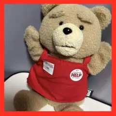 希少♡ted 赤エプロン　パペットぬいぐるみ