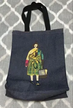 デニムトートバッグ（刺繍ワッペン付き）