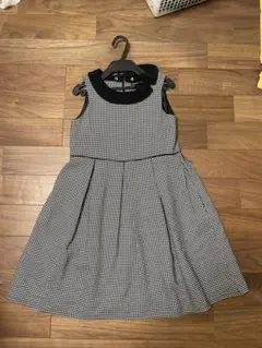 べべチェック柄ノースリーブワンピース