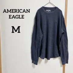 AMERICAN EAGLE 長袖 カットソー ダークグレー メンズ【M】