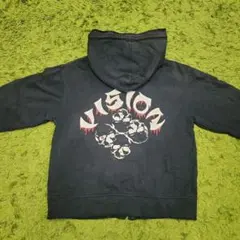 VISION STREET WEAR ジップアップパーカー 黒 スケートボードのサムネイル
