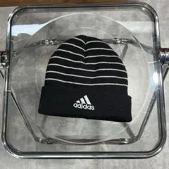 adidas アディダス ビーニー ニット帽 ブラック 古着 ヴィンテージ