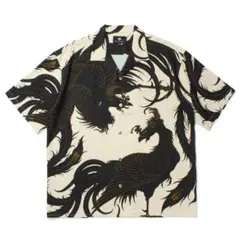 GAKKIN×BUDSPOOL 黒瑞鳥 HAWAIIAN SHIRT白 Lのサムネイル