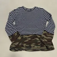 コムデギャルソンCOMMEdesGARCONS 長袖Tシャツ 迷彩 ボーダー M コムデギャルソンCOMMEdesGARCONS 長袖Tシャツ 迷彩 ボーダー M - メルカリ