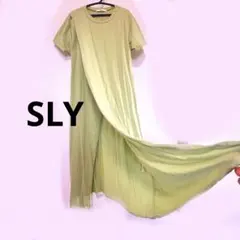 値下げ！SLY 薄緑 カットソー 半袖 ロングワンピース Mサイズ相当