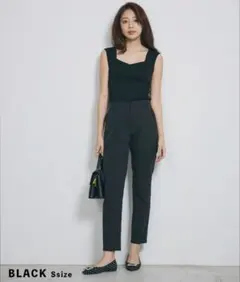 ベースメントオンライン　テーパードパンツ　黒　S