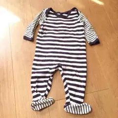 プチバトー★ボーダーロンパース♡可愛いバックスタイル