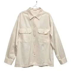 GU メンズ　カバーオール　ブルゾン　ジャケット　コットン100 L アイボリー