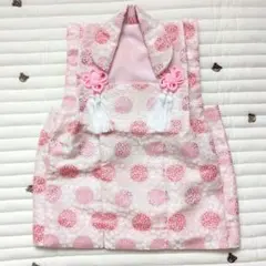 【未使用】ピンク 花まり模様 被布着 七五三 初節句