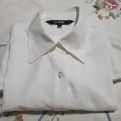 【アンジョア】事務服 ホワイト 長袖ブラウス 11号