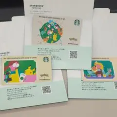 スタバ★新品★スターバックス カード★ポケモン コラボ 3枚セット 30周年