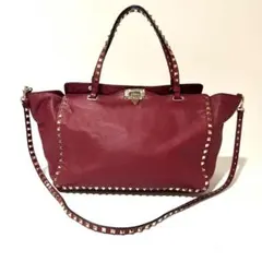 極美品　ヴァレンティノ ガラヴァーニ　ロックスタッズ トートバッグ 2WAY