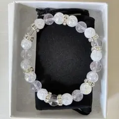 開運・金運UP✨ スノーホワイトブレスレット パワーストーン アクセサリー 白
