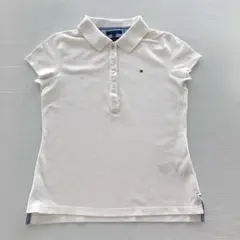美品 トミーヒルフィガー　トップス　ポロシャツ　スリムフィット　白無地　Mサイズ