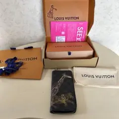 ルイヴィトン長財布 ダミエ スクエアード ジッピーウォレット ヴェル