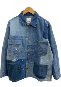 Johnbull「rebear」デニムパッチワークカバーオール