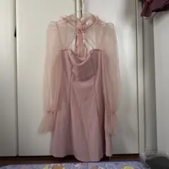 ♡新品未使用♡ピンク オフショルダー シフォンドレス