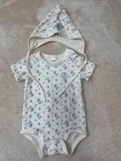 Cottoli ロンパース ボンネット セット アヒル 80cm