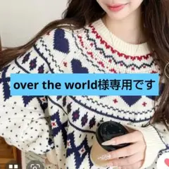 moment+ 5G ハート柄求心ジャガードニットプルオーバー