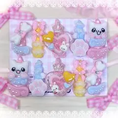 ♥現品♥ネイルチップ カラフル 平成女児 量産型 ゴテゴテ ロングネイル